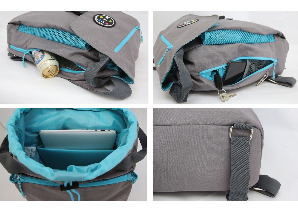 Tσάντα Back Pack Αδιάβροχη Laptop θαλάσσης  25L 33,5X45,5X16,35cm ΜΑUI & SONS 2701 Γκρι