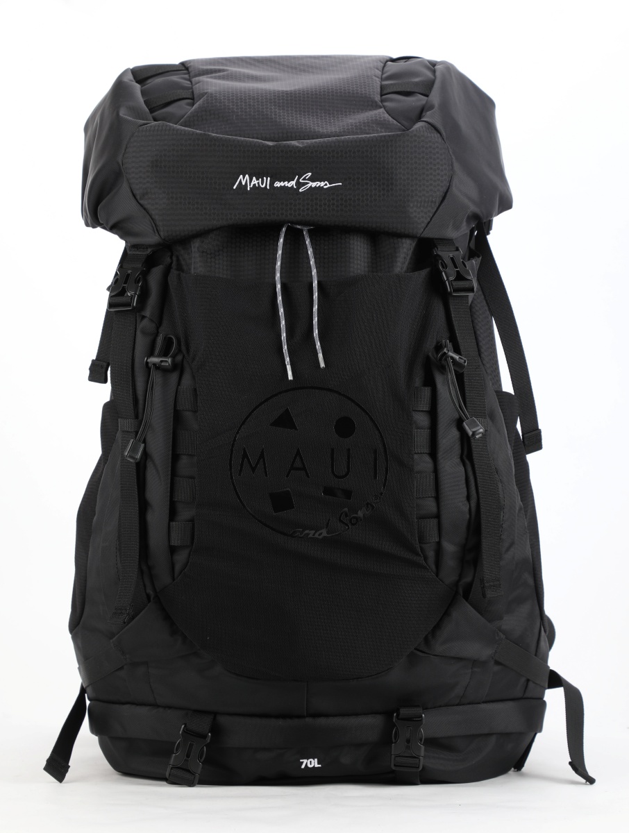 Σακίδιο πλάτης TREKING Ορειβατικό 70L αδιάβροχο ΜΑUI & SONS 2713 Μαύρο