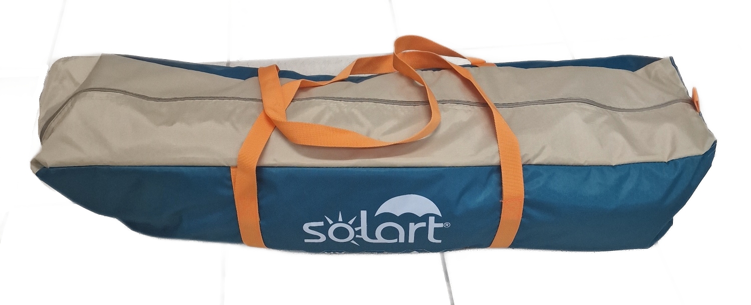 Σκηνή Παραλίας Camping 220x220x140cm 4 Ατόμων με Αυτόματο Άνοιγμα Προστασία από UV Άξονες Fiberglass Solart 1783 ΠΕΤΡΟΛ ΜΠΕΖ