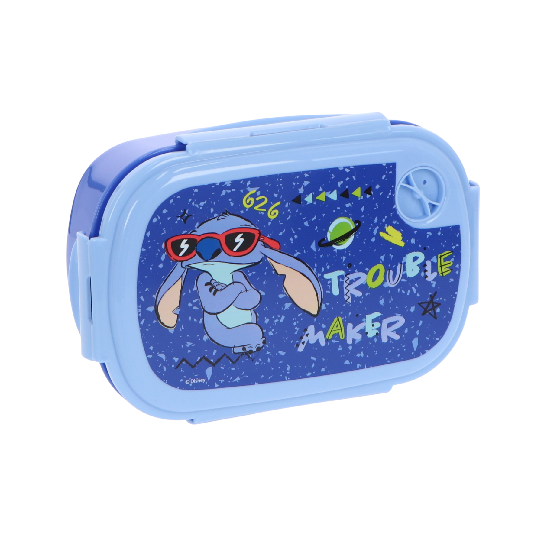 Παιδικό LUNCH SET 5 LUNCH BOX SNACK BOX και Μπουκάλι Παγούρι Νερού Αλουμινίου Disney Stitch 565468 ΜΠΛΕ