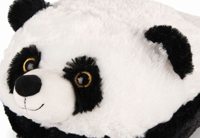 Παιδική Παντόφλα Λούτρινη ONE SIZE Cuddle Pillow Αγκαλιάς για ζεστά Πόδια Foot warmer Noxxiez Panda CS923 ΛΕΥΚΟ ΜΑΥΡΟ