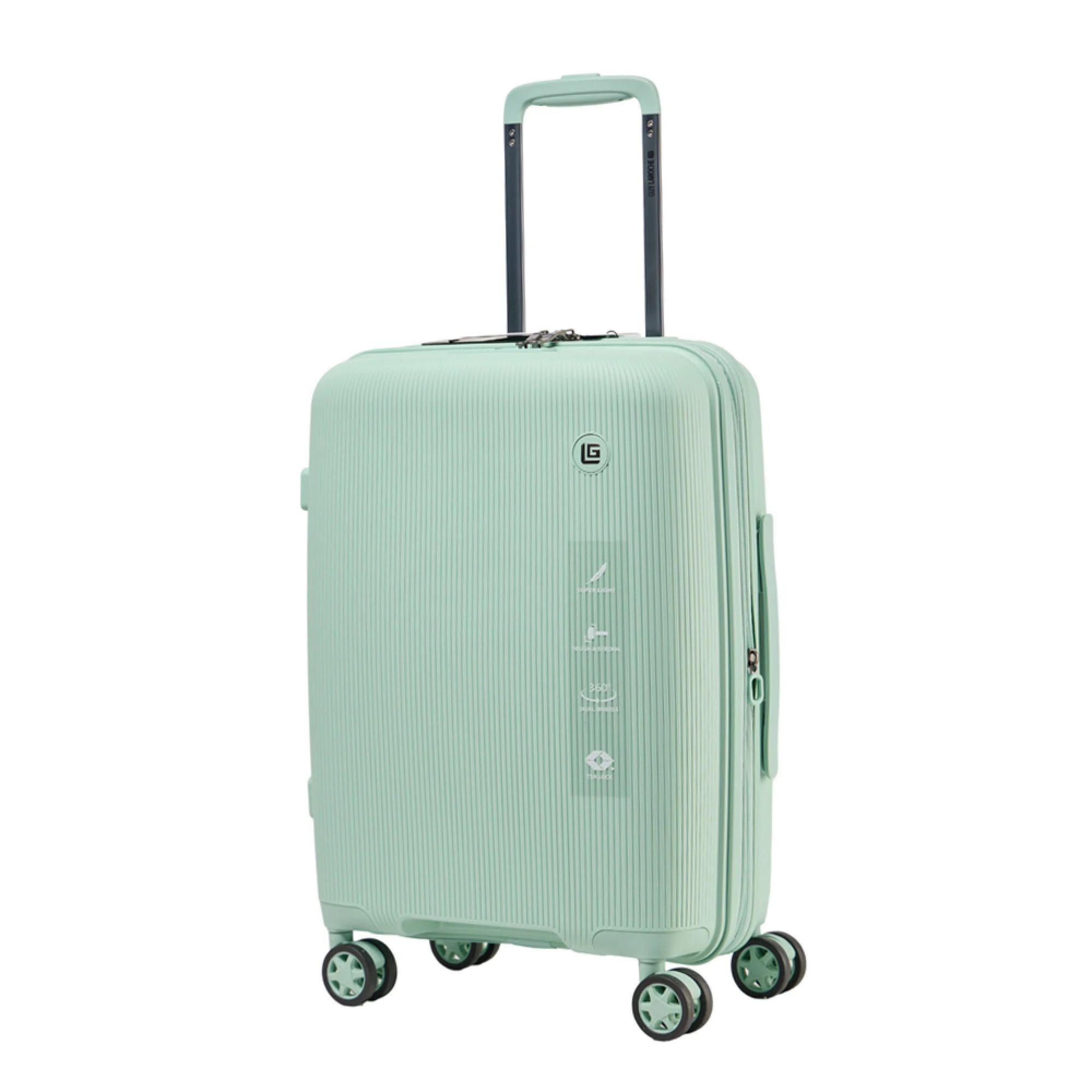 Βαλίτσα trolley Καμπίνας Πολυπροπυλένιο (PP) Σκληρή 56x39x22cm Μικρή 55cm 20''επέκταση expandable GUY LAROCHE 2893 Celaton green