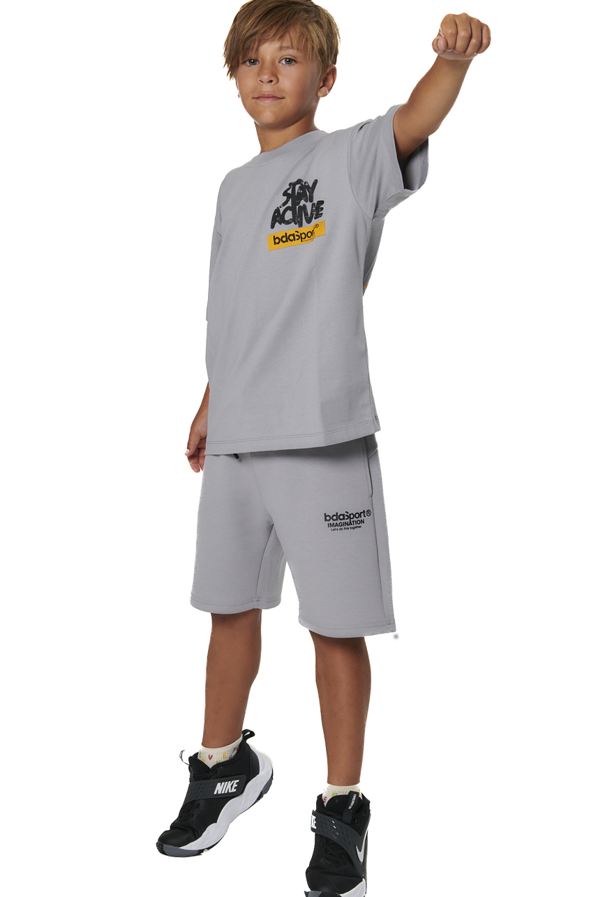 ΠΑΙΔΙΚΗ ΒΕΡΜΟΥΔΑ TECH FLEECE ΓΙΑ ΑΓΟΡΙΑ Body Action 034604-01-ULTIMATE GREY