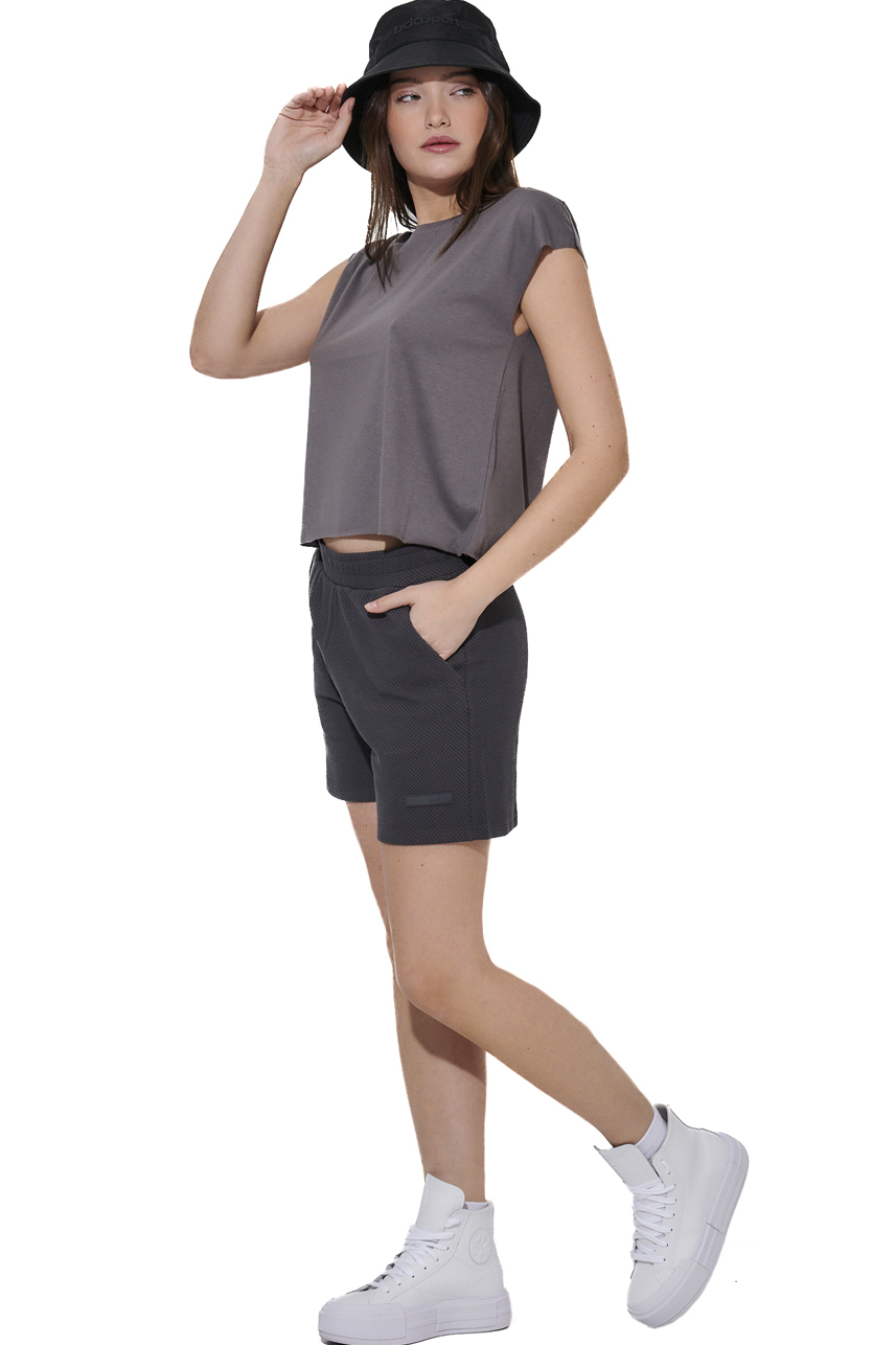 ΓΥΝΑΙΚΕΙΟ CROP ΑΜΑΝΙΚΟ Body Action 041619-01-STEEL GREY