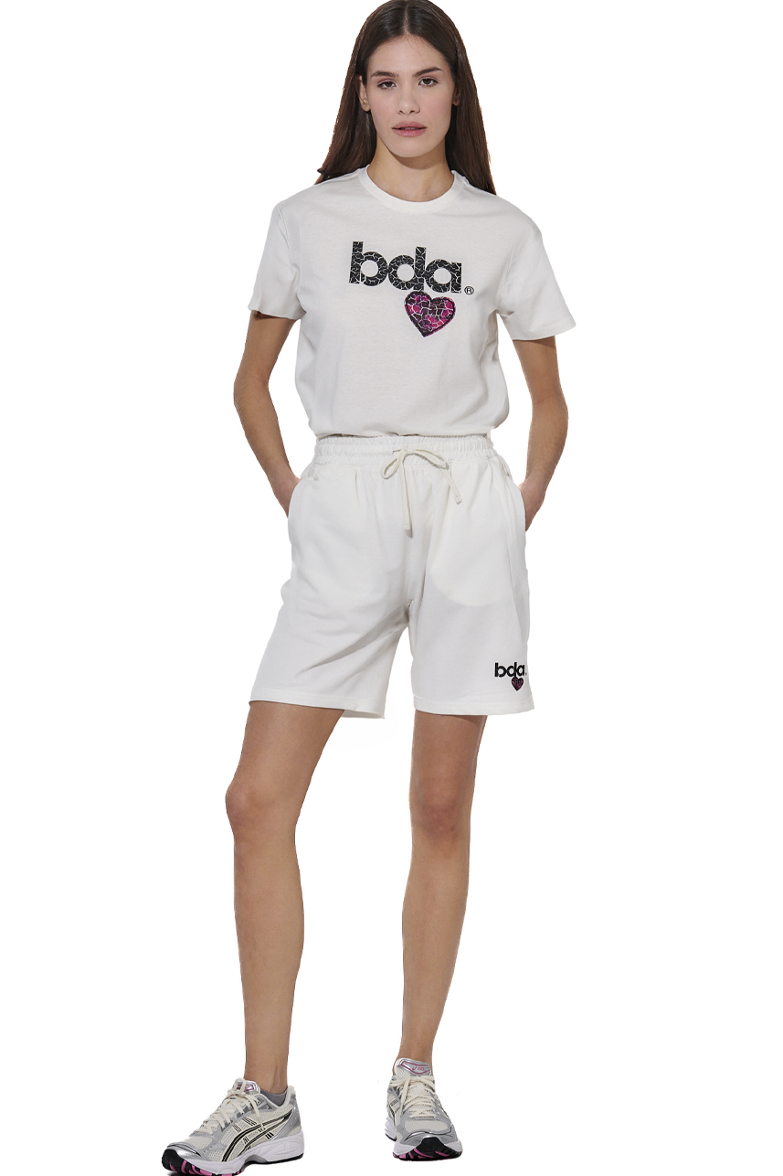 ΓΥΝΑΙΚΕΙΟ ΒΑΜΒΑΚΕΡΟ T-SHIRT Body Action 051618-01-STAR WHITE