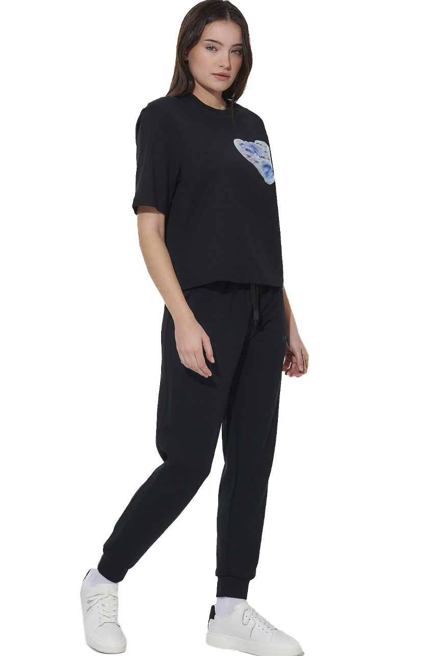 ΓΥΝΑΙΚΕΙΟ ΒΑΜΒΑΚΕΡΟ T-SHIRT Body Action 051624-01-BLACK
