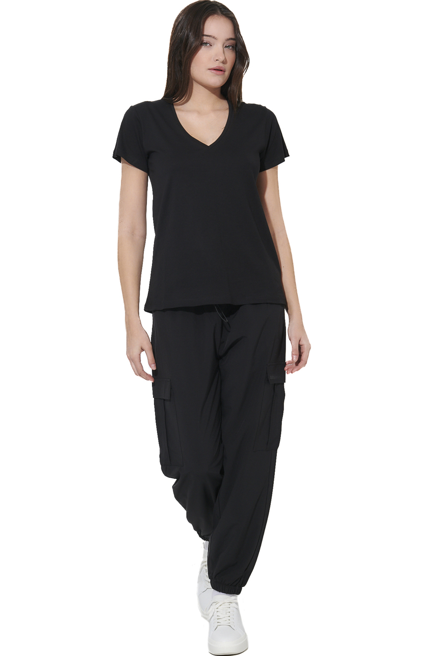 ΓΥΝΑΙΚΕΙΟ V-NECK T-SHIRT Body Action 051627-01-BLACK