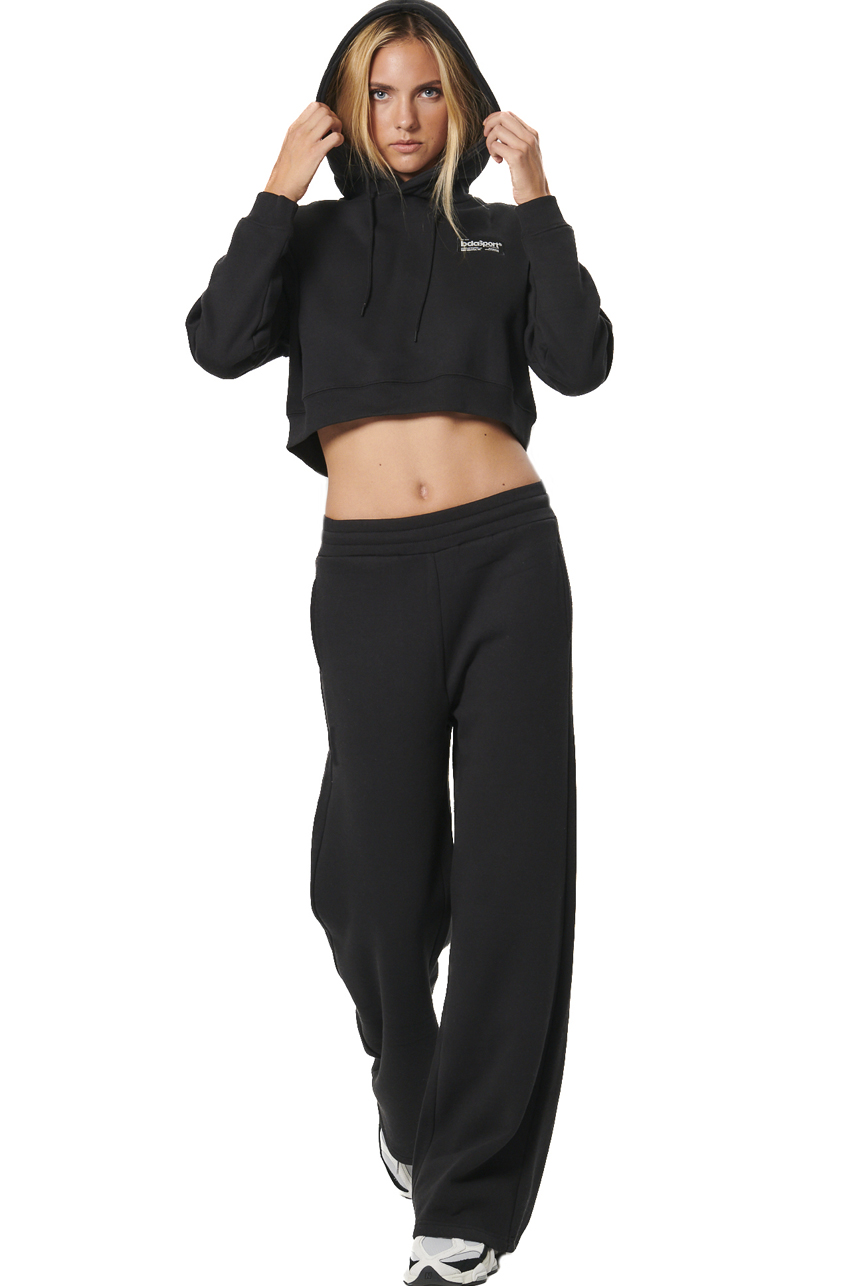 ΓΥΝΑΙΚΕΙΟ CROPPED ΦΟΥΤΕΡ ΜΕ ΚΟΥΚΟΥΛΑ Body Action 061524-01-BLACK