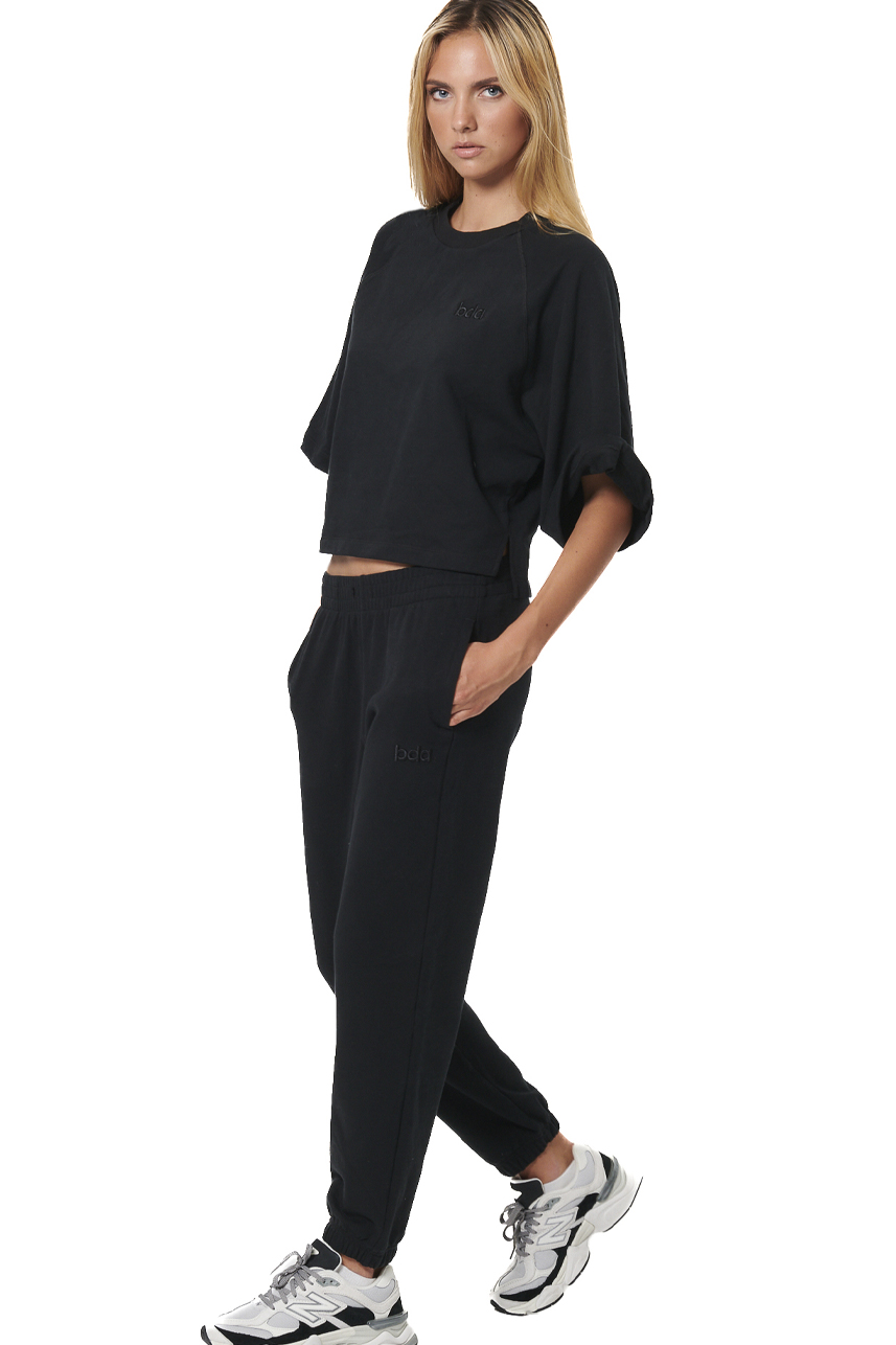 ΓΥΝΑΙΚΕΙΑ CROPPED ΜΠΛΟΥΖΑ  Body Action 061526-01-BLACK