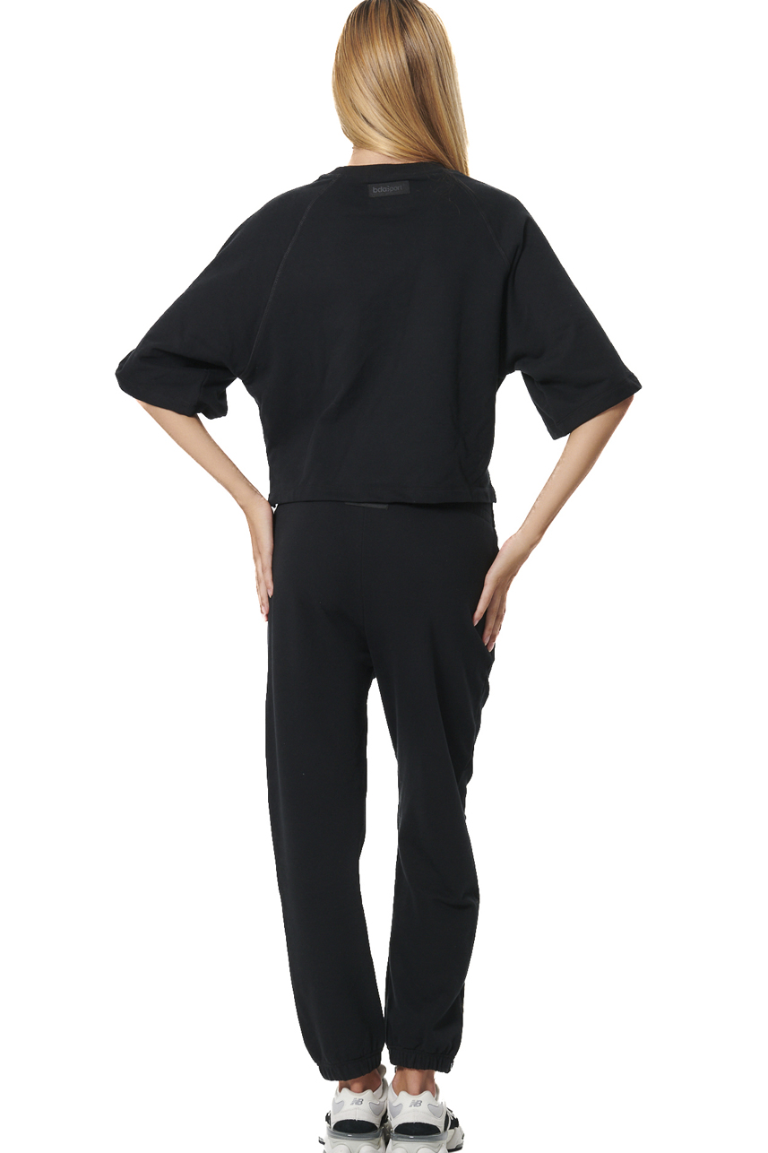 ΓΥΝΑΙΚΕΙΑ CROPPED ΜΠΛΟΥΖΑ  Body Action 061526-01-BLACK