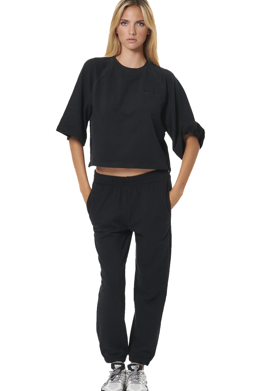 ΓΥΝΑΙΚΕΙΑ CROPPED ΜΠΛΟΥΖΑ  Body Action 061526-01-BLACK