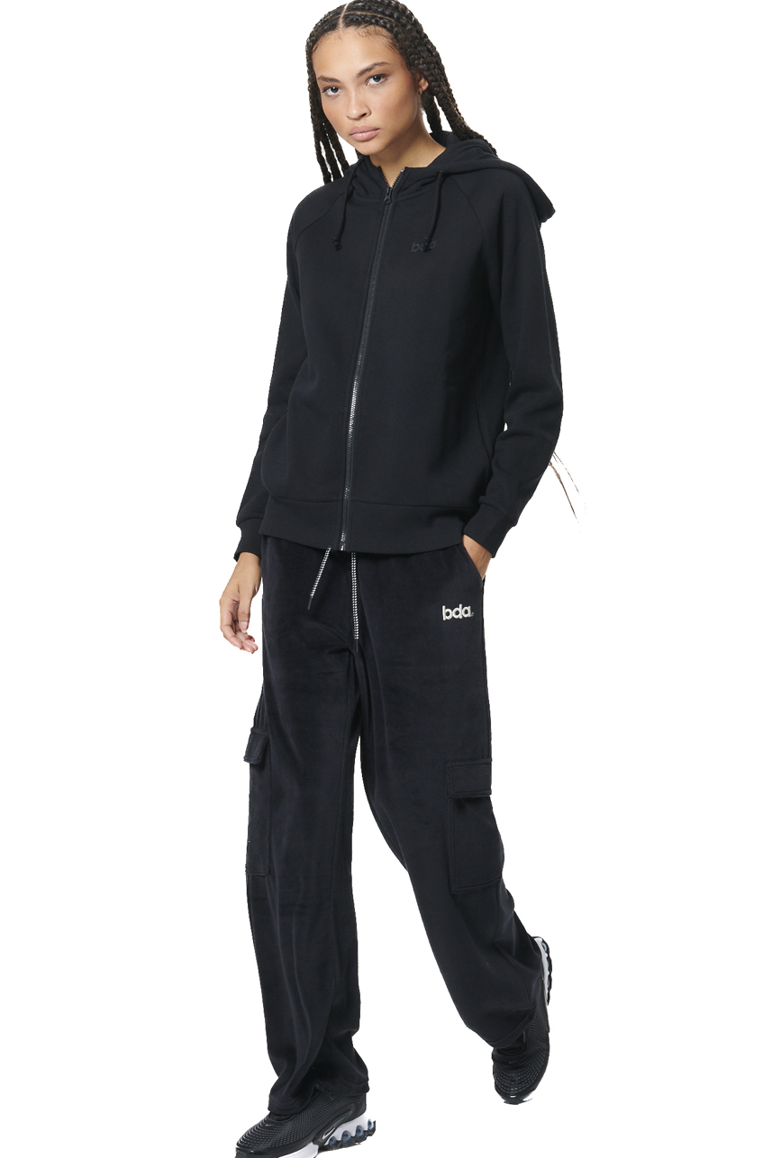 ΓΥΝΑΙΚΕΙΑ FLEECE ΖΑΚΕΤΑ ΜΕ ΚΟΥΚΟΥΛΑ  Body Action 071520-01-BLACK