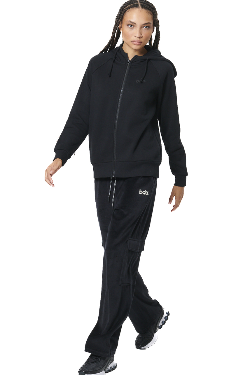 ΓΥΝΑΙΚΕΙΑ FLEECE ΖΑΚΕΤΑ ΜΕ ΚΟΥΚΟΥΛΑ  Body Action 071520-01-BLACK