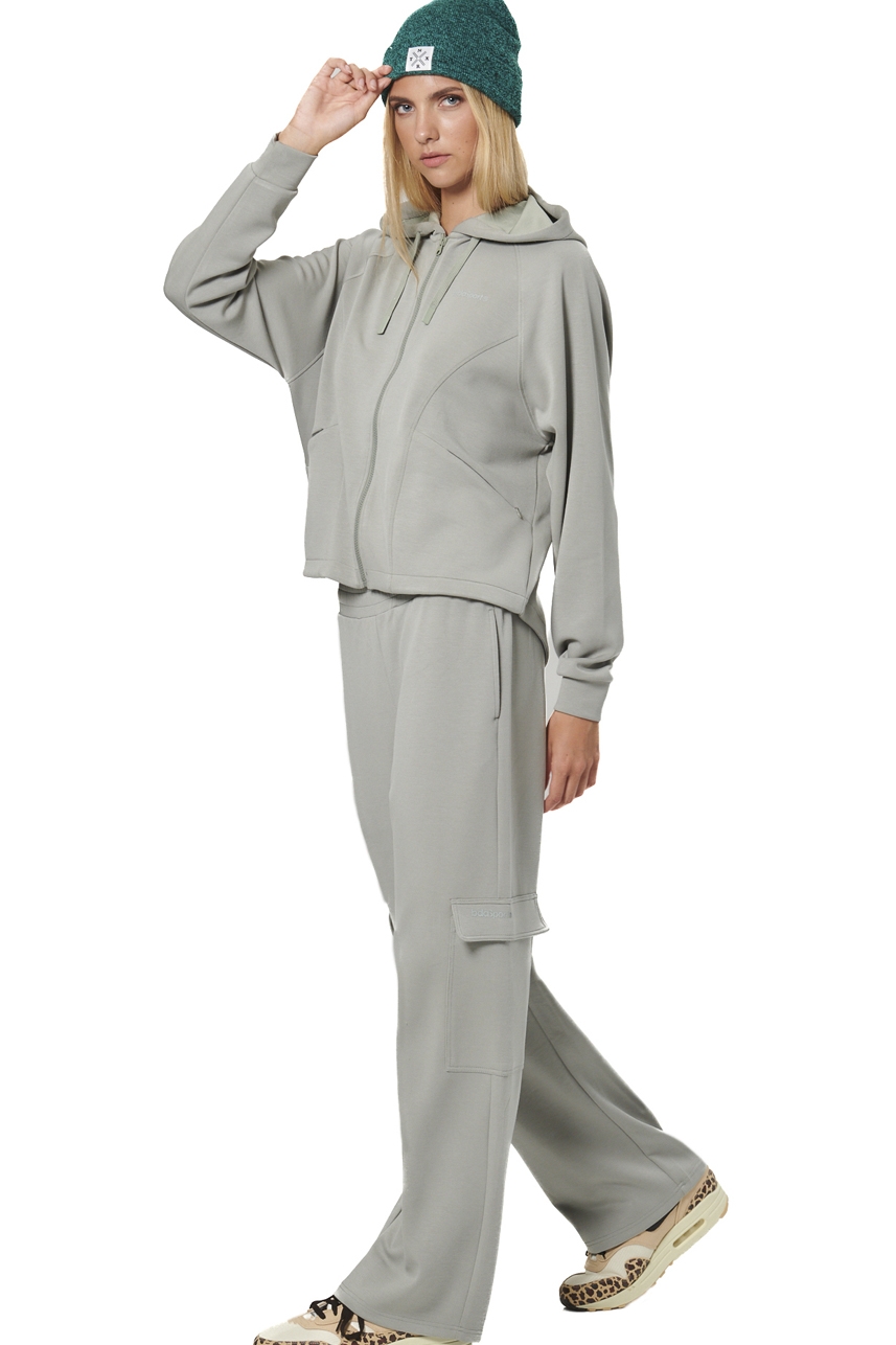 ΓΥΝΑΙΚΕΙΑ MODAL ΖΑΚΕΤΑ ΜΕ ΚΟΥΚΟΥΛΑ Body Action 071524-01-FOG GREEN