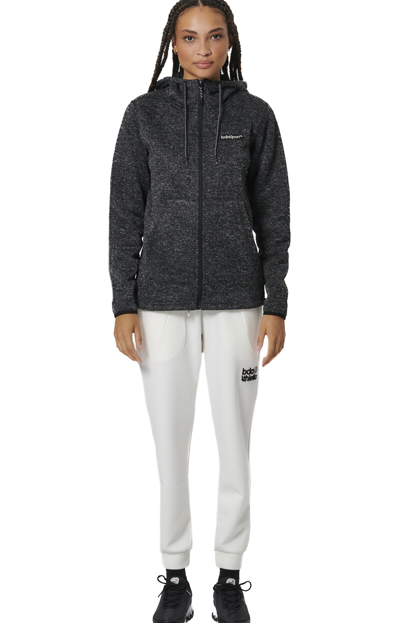 ΓΥΝΑΙΚΕΙΑ KNIT FLEECE ΖΑΚΕΤΑ  Body Action 071526-01-BLACK SHADOW HEATHER