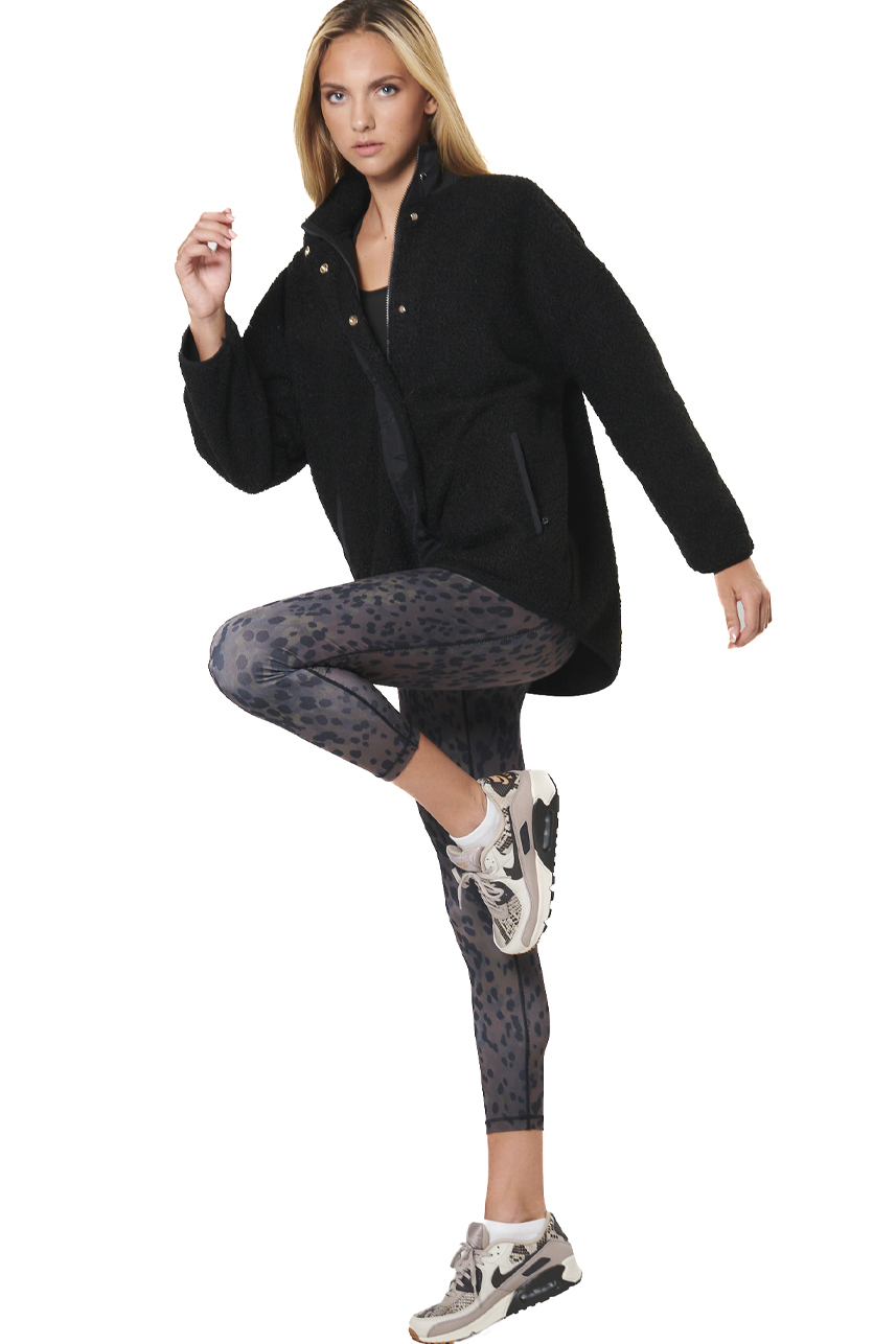 ΓΥΝΑΙΚΕΙΑ OVERSIZED BOUCLE-FLEECE ΖΑΚΕΤΑ Body Action 071530-01-BLACK