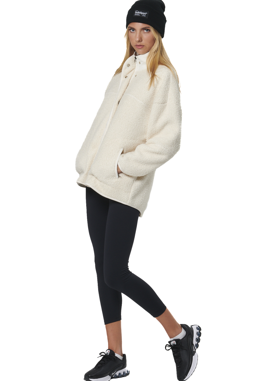 ΓΥΝΑΙΚΕΙΑ OVERSIZED BOUCLE-FLEECE ΖΑΚΕΤΑ Body Action 071530-01-PRISTINE ECRU