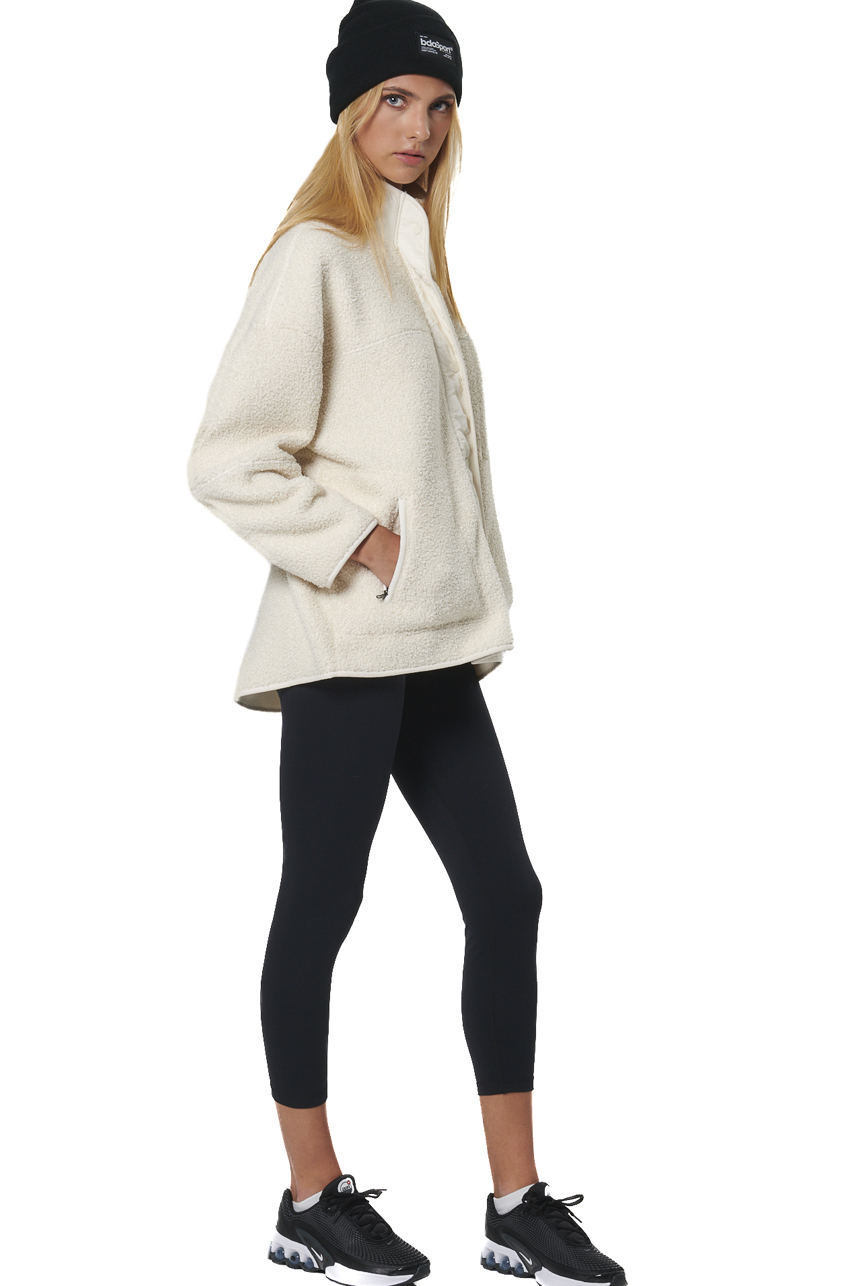 ΓΥΝΑΙΚΕΙΑ OVERSIZED BOUCLE-FLEECE ΖΑΚΕΤΑ Body Action 071530-01-PRISTINE ECRU