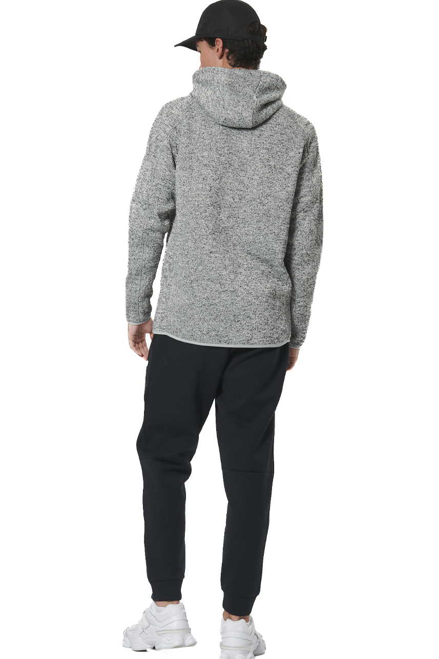 ΑΝΔΡΙΚΗ KNIT FLEECE ΖΑΚΕΤΑ ΜΕ ΚΟΥΚΟΥΛΑ Body Action 073528-01-CHALK GREY HEATHER