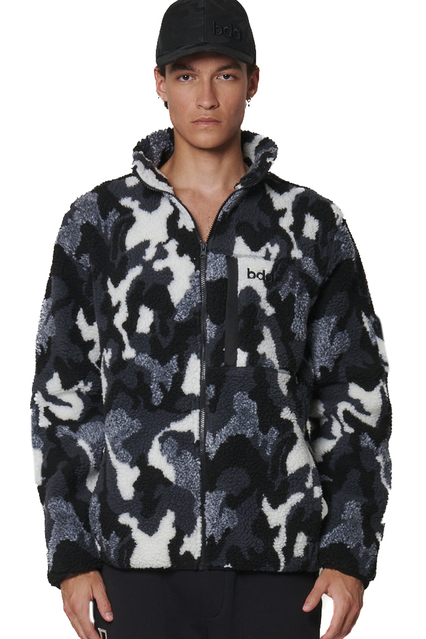 ΑΝΔΡΙΚΗ SHERPA ΖΑΚΕΤΑ  Body Action 073529-01-CAMO BLACK GREY