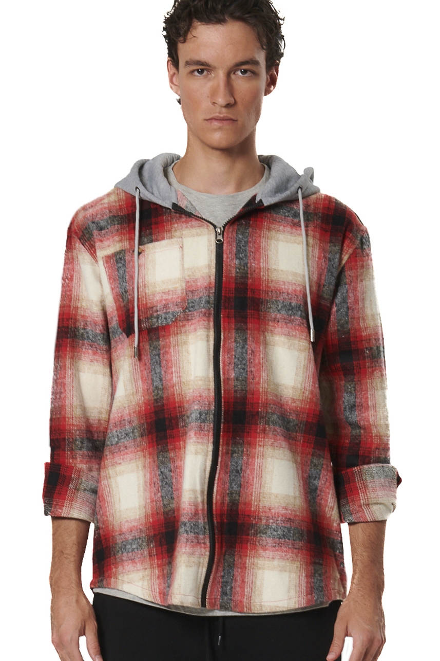 ΑΝΔΡΙΚΟ FLEECE ΠΟΥΚΑΜΙΣΟ ΚΑΡΟ  Body Action 073532-01-ECRU RED