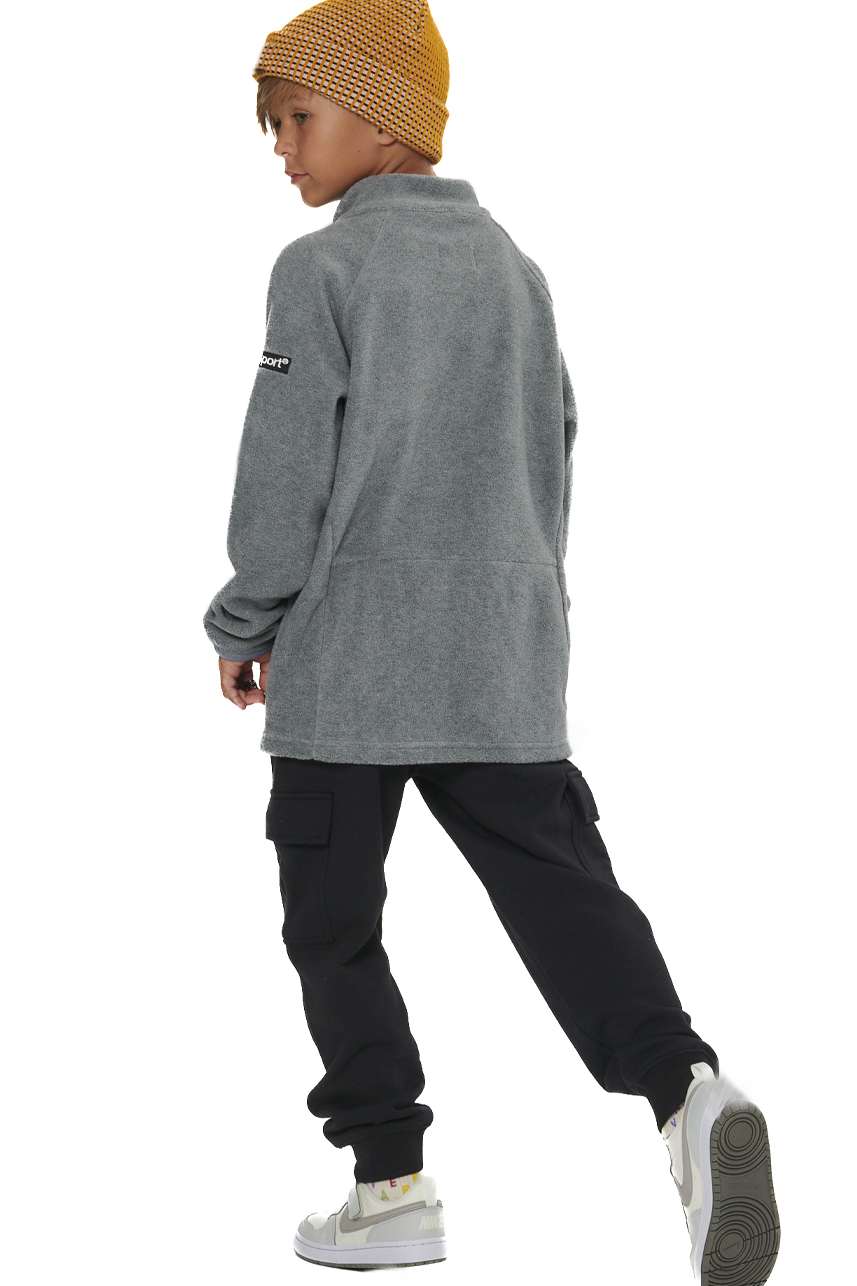ΠΑΙΔΙΚΗ POLAR FLEECE ΖΑΚΕΤΑ ΓΙΑ ΑΓΟΡΙΑ Body Action 074505-01-DARK MELANGE GREY