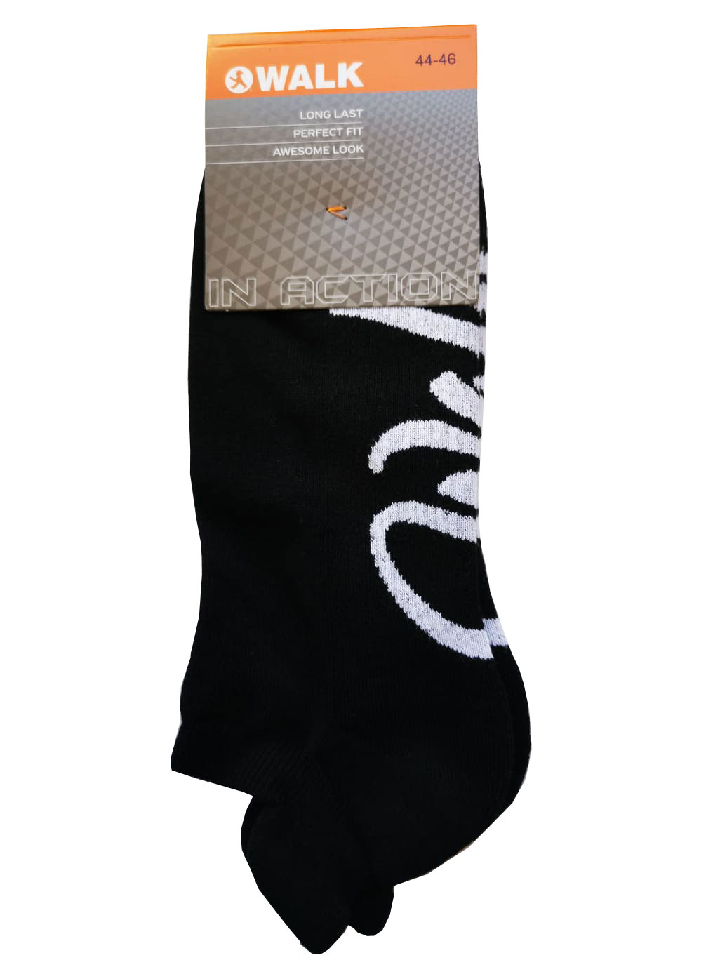 Ανδρική Κάλτσα  WALK SOCKS W124-1 Μαύρη