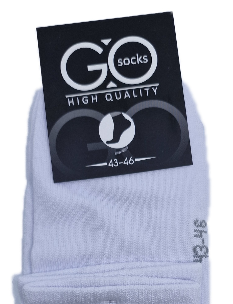 Ανδρική Κάλτσα Ημίκοντη Βαμβακερή GO SOCKS SENSI INIZIO 0904 ΛΕΥΚΟ