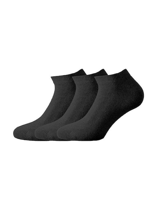 Ανδρική Κάλτσα Κοφτή Βαμβακερή 3άδα WALK X3action V20-020202 ΜΑΥΡΟ