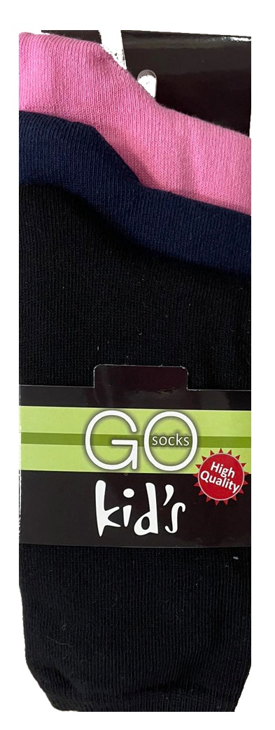 Γυναικεία Κάλτσα βαμβακερή 3άδα 35-38 ONE SIZE Sensi GO SOCKS 1106 ΜΑΥΡΟ ΜΠΛΕ ΡΟΖ