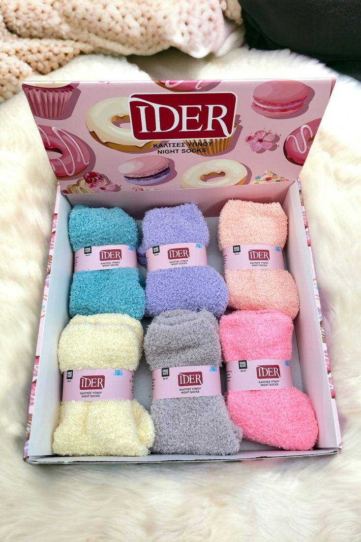 Γυναικεία Κάλτσα Ύπνου Fleece Ισοθερμική One Size 36-41 IDER 2165 ΡΟΖ
