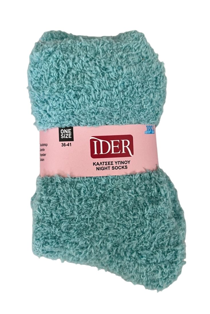 Γυναικεία Κάλτσα Ύπνου Fleece Ισοθερμική One Size 36-41 IDER 2165 AQUA