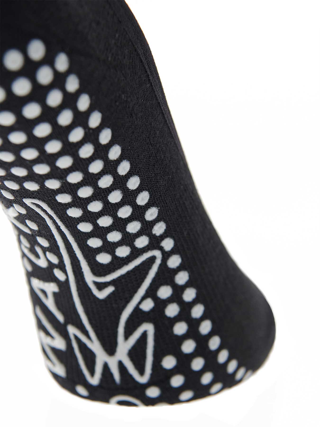 Γυναικεία Κάλτσα Γιόγκα Pilates Βαμβακερή One Size 36-41 Αντιολισθητικός Πάτος βετουζάκια Χιαστά Λάστιχα Στήριξης WALK W145-1 ΜΑΥΡΟ
