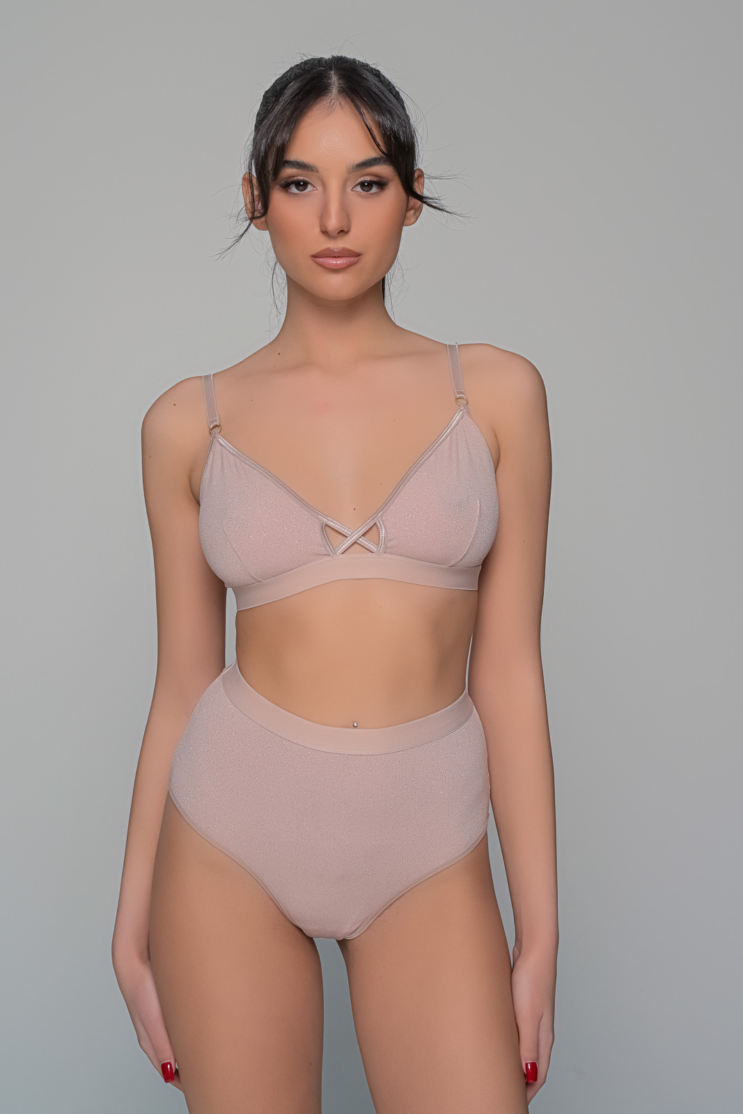Bralette Λύκρα   Μπεζ Milena By Paris 010201-Μπεζ