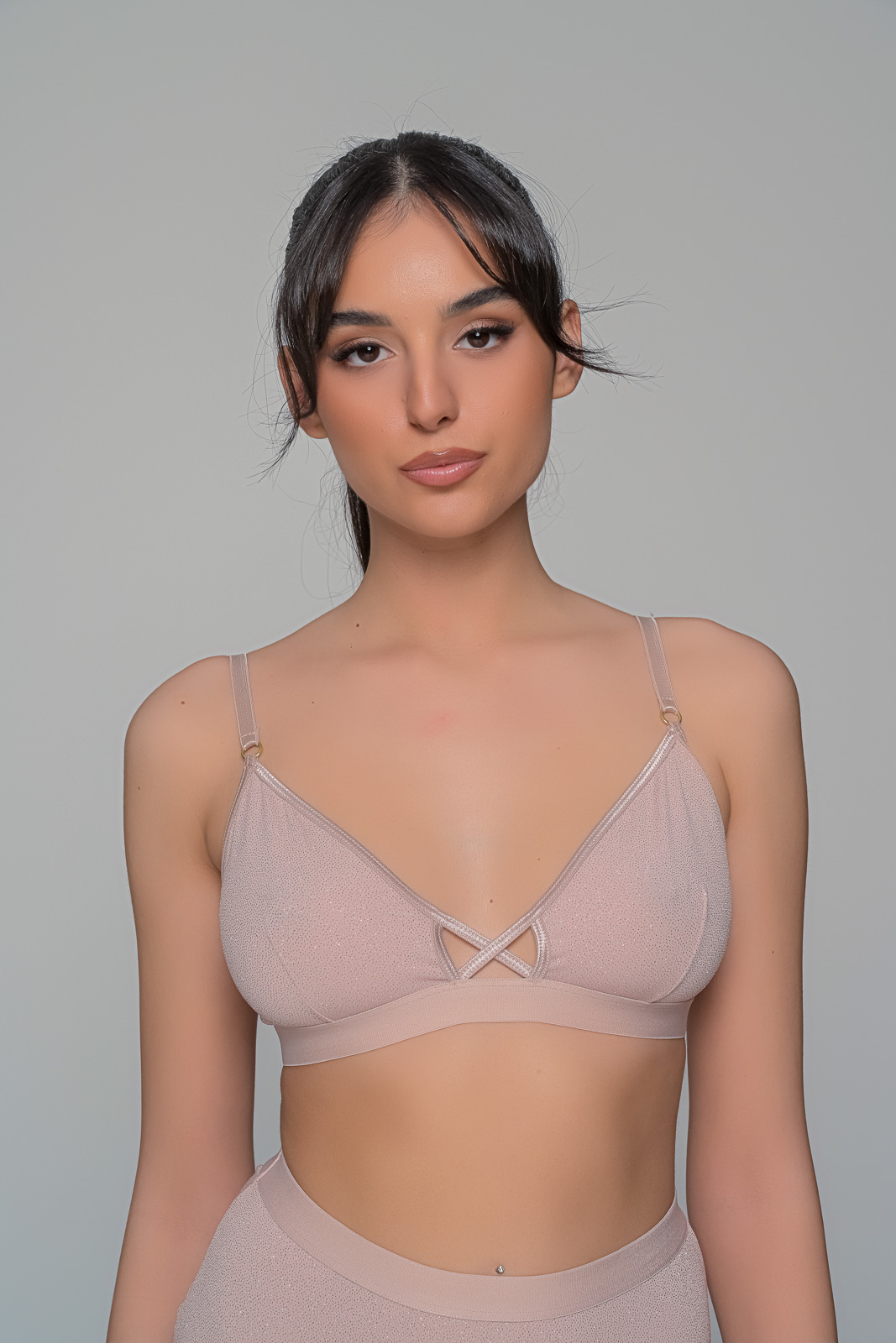 Bralette Λύκρα   Μπεζ Milena By Paris 010201-Μπεζ