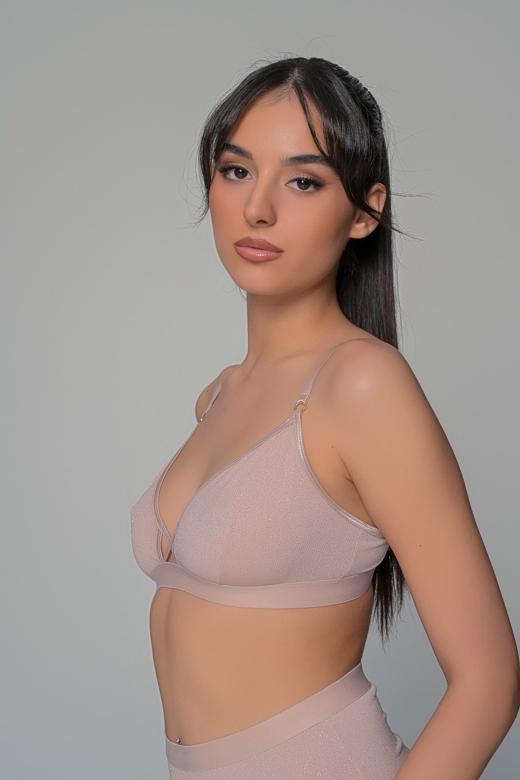 Bralette Λύκρα   Μπεζ Milena By Paris 010201-Μπεζ
