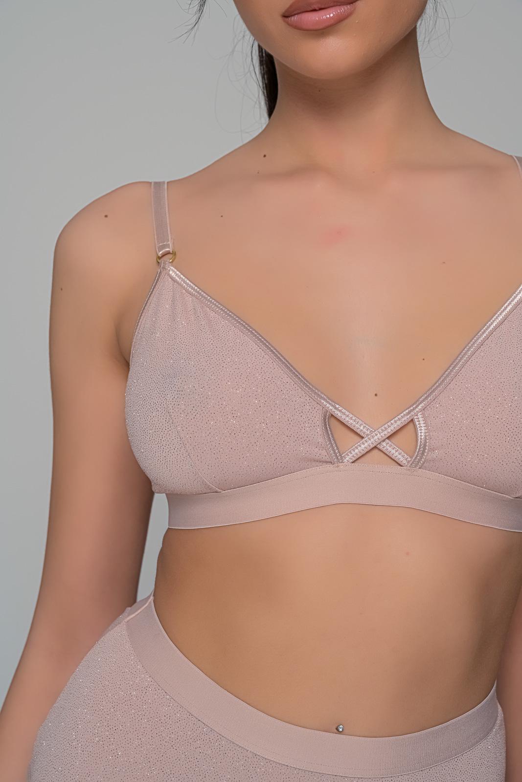 Bralette Λύκρα   Μπεζ Milena By Paris 010201-Μπεζ