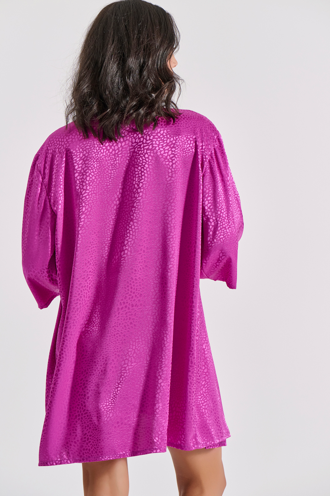Ρόμπα Σατεν Ζακάρ   Magenta Milena By Paris 005369-Magenta