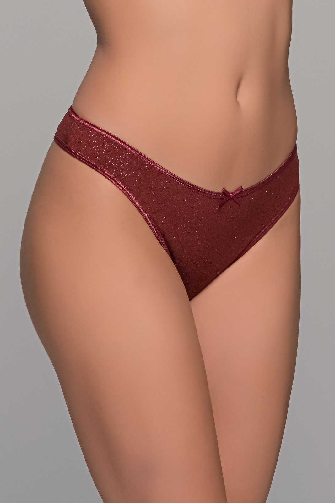 G string Ιριδίζουσα Λύκρα   Μπορντό Milena By Paris 006918-Μπορντό