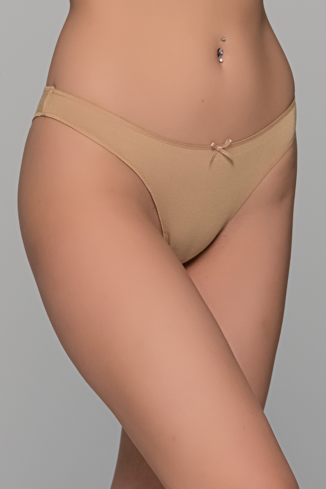Χαμηλοκάβαλο Σλιπ Brazil  Bamboo   Μπεζ Milena By Paris 008502-Μπεζ
