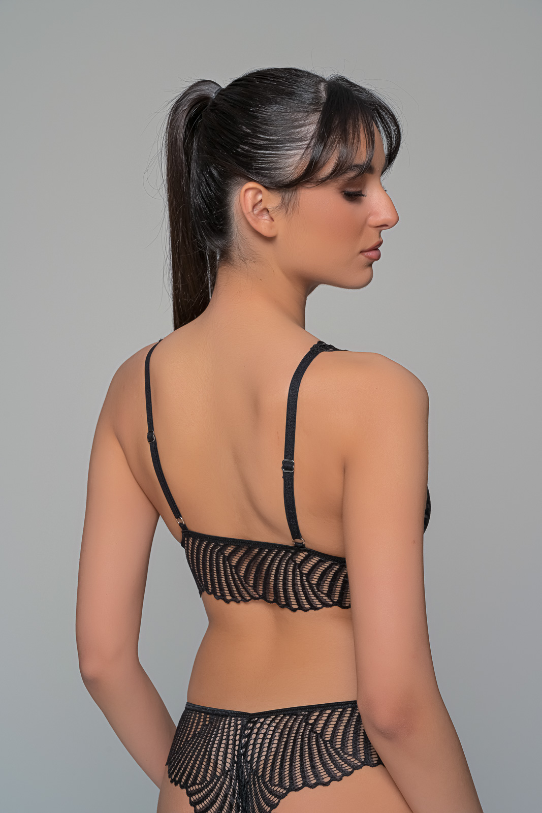 Δαντελένιο Bralette   Μαύρο Milena By Paris 010202-Μαύρο