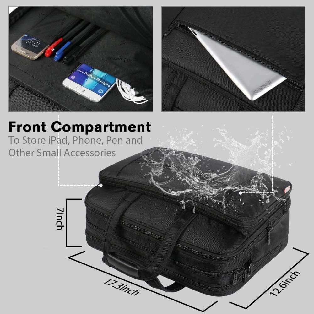 Υφασμάτινος Χαρτοφύλακας Taygeer 17,3'' laptop 32L 1084 μαύρο