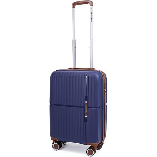 Βαλίτσα σκληρή Newcom N1596 (PP) καμπίνας 56x22x37 cm μπλε