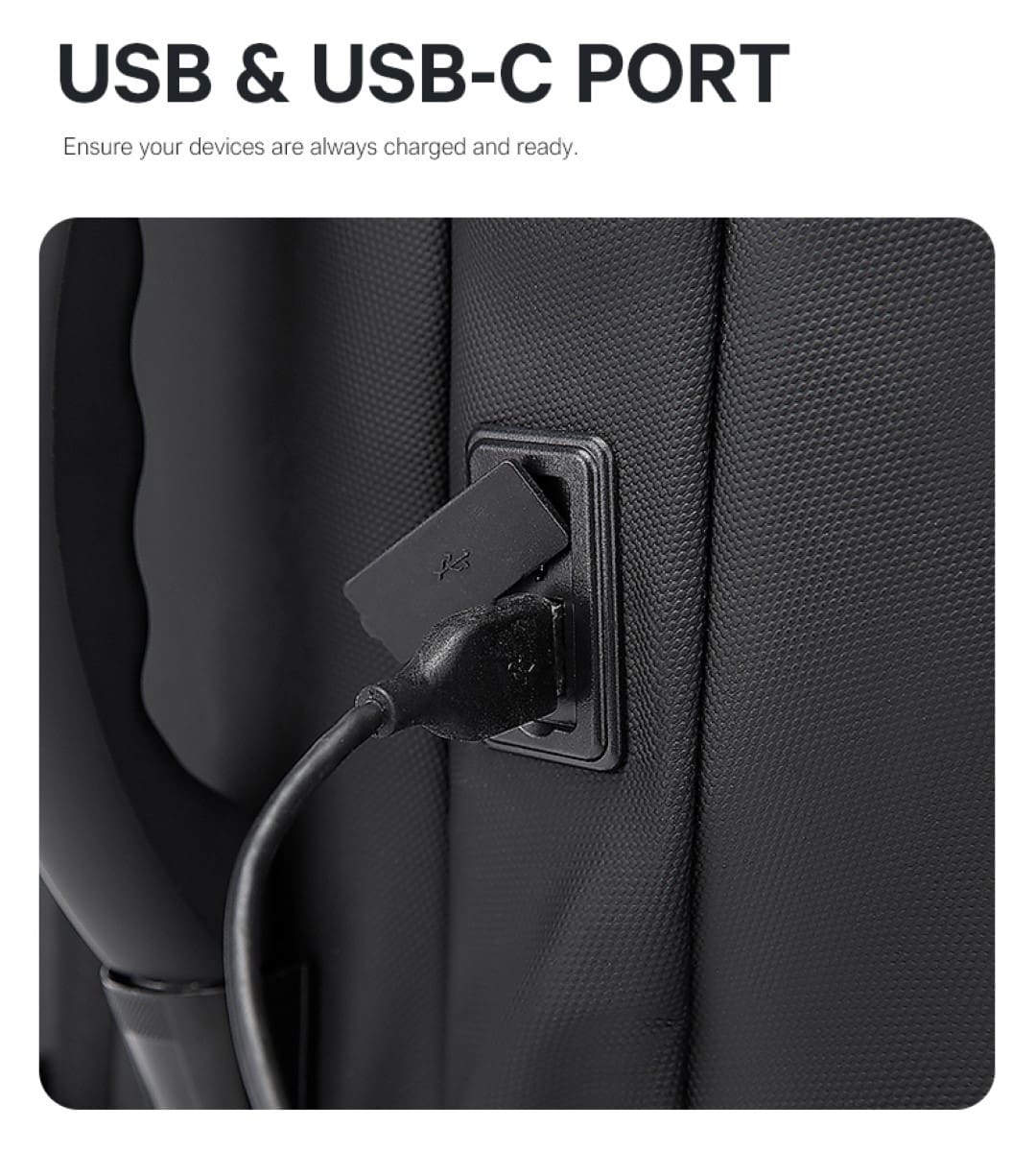 Σακίδιο πλάτης vacuum Tsa Lock με ζυγαριά 36L Laptop 17,3” Bange 1909-8 μαύρο