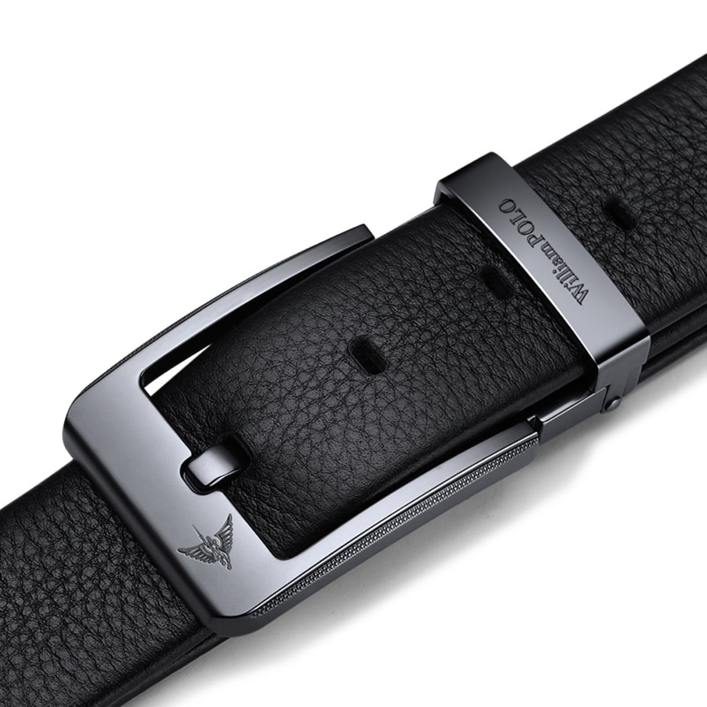 Ανδρική Ζώνη Δερμάτινη William Polo 20030 Black - 1-10cm