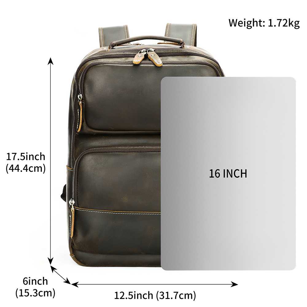Δερμάτινο σακίδιο πλάτης Cardinal 21 L 2329 coffee