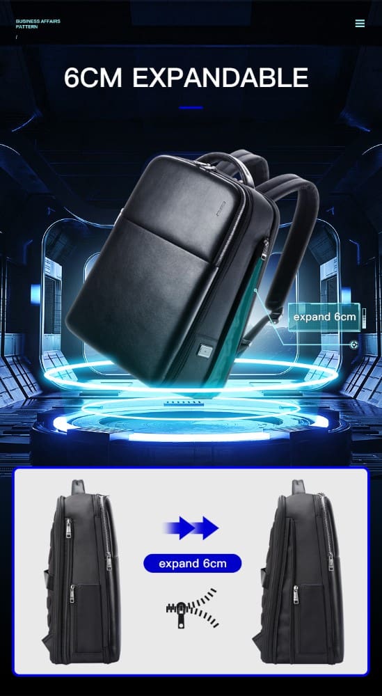 Σακίδιο πλάτης Αντικλεπτικό 24L Laptop 15,6” Bopai 61-18911 μαύρο