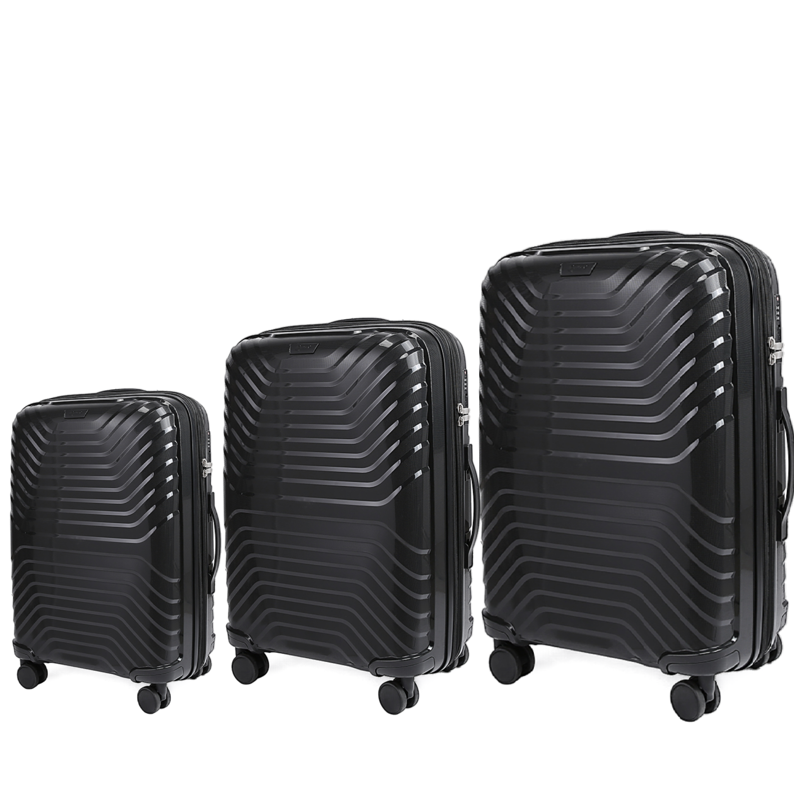 Σετ Βαλίτσες Τριάδα 7000 Cardinal 56,5x24,5x37 cm + 66,5x27,5x45 cm + 76X32,5X51 cm μαύρο