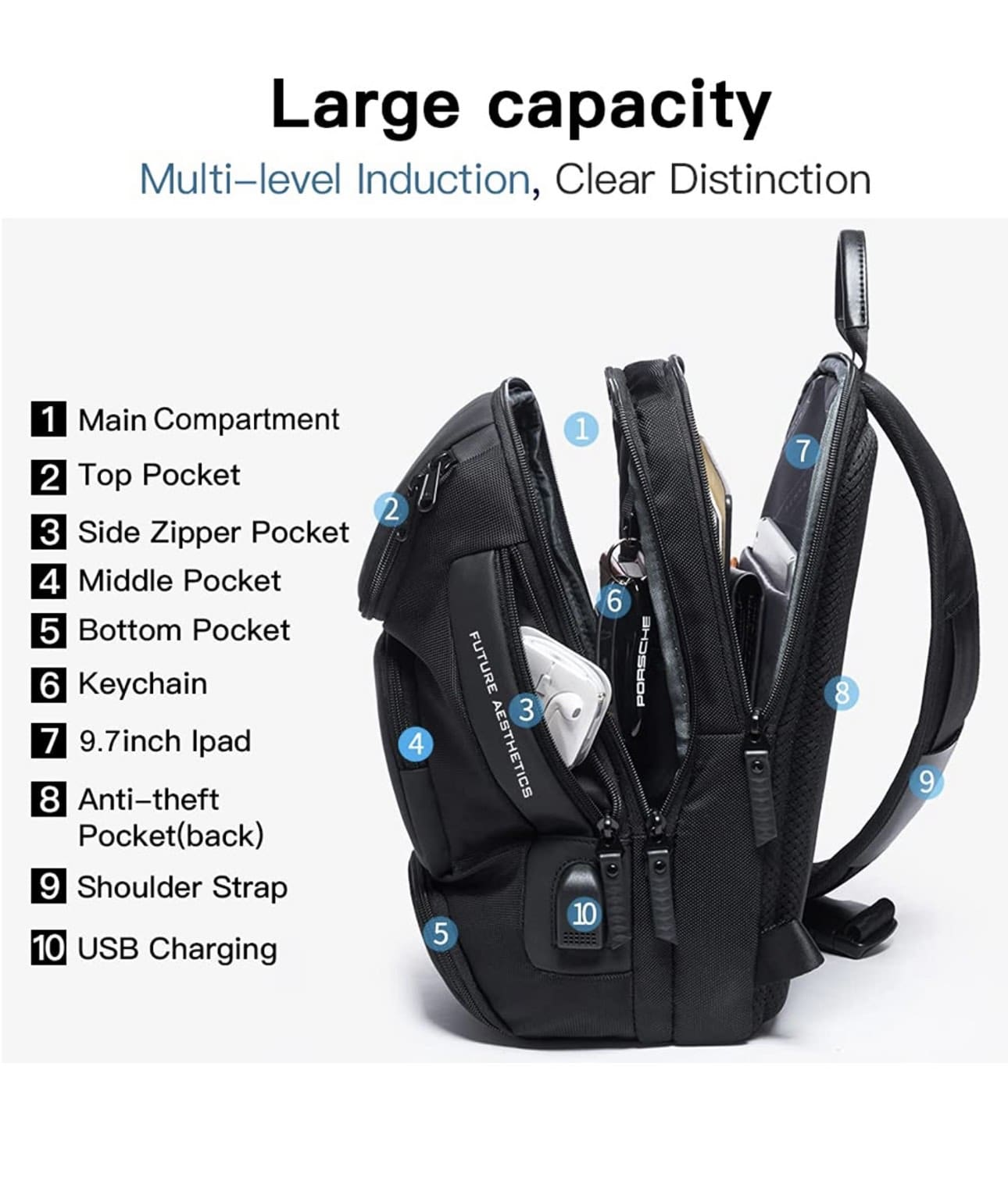 Τσαντάκι ώμου χιαστί crossbody Bange 7086 γκρί