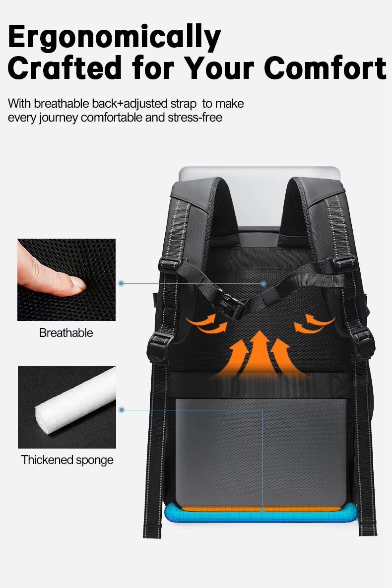 Σακίδιο πλάτης vacuum 22L Laptop 17,3” Bange 7875-1 μαύρο